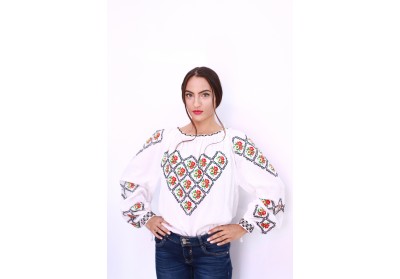 Ie damă cu mânecă lungă model geometric şi floral Ie damă cu mânecă lungă model geometric şi floral
